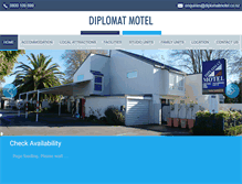 Tablet Screenshot of diplomatmotel.co.nz